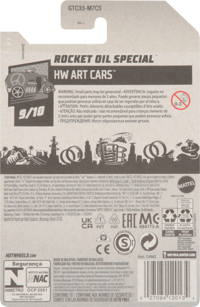 Hot Wheels Art Cars Toy, Rocket Oil Special