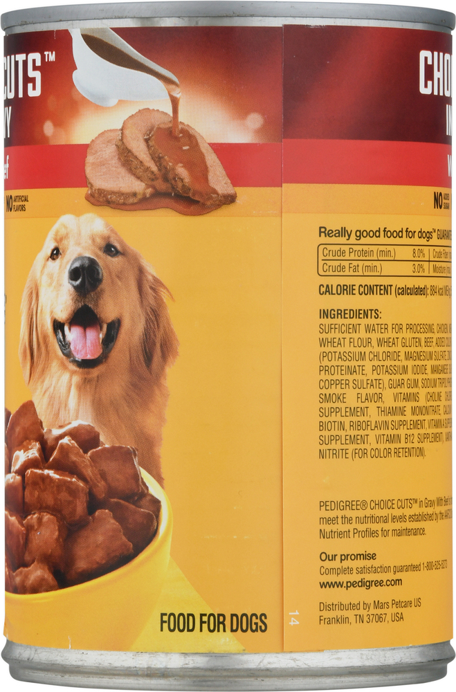 Pedigree canned dog food calories deals