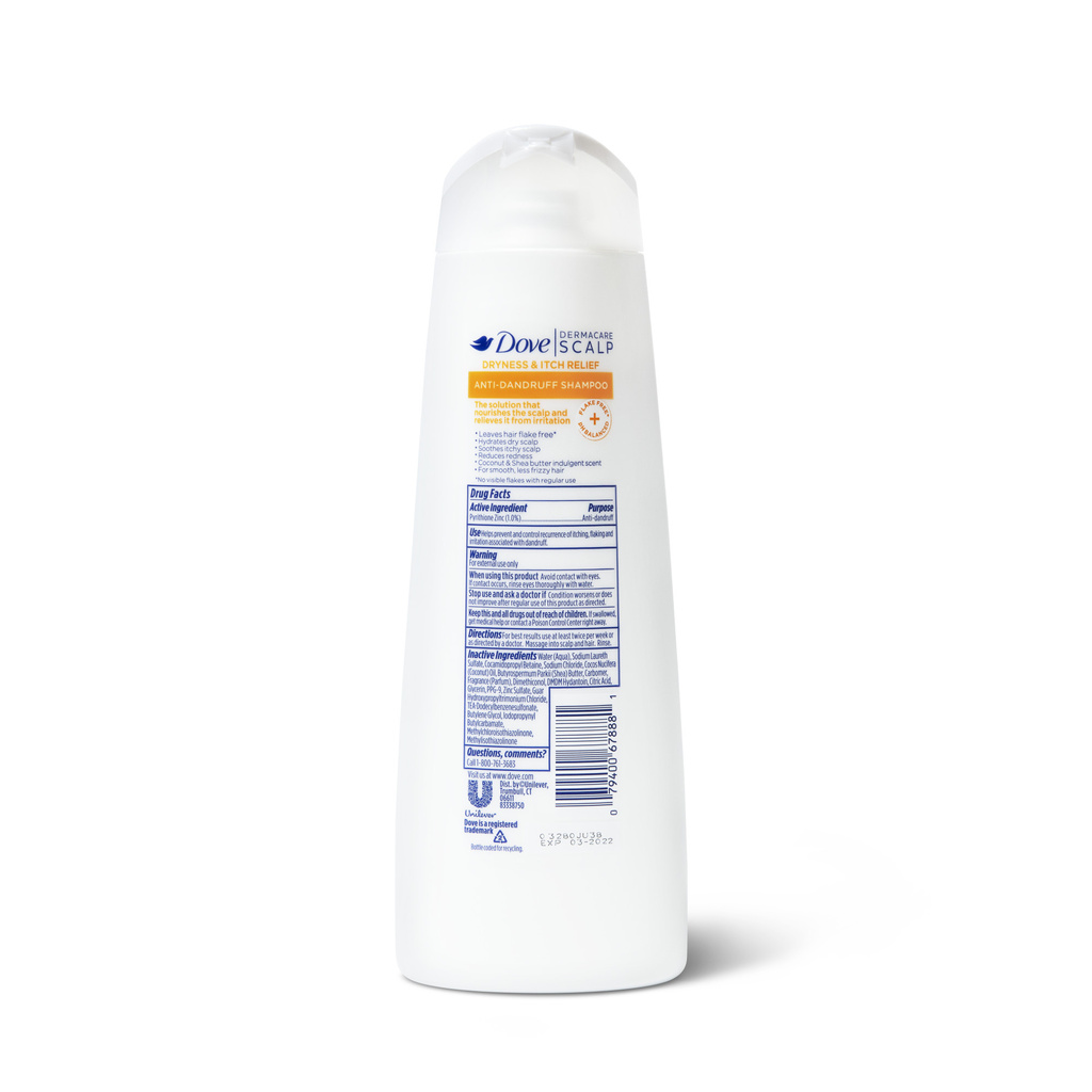 Dove Dermacare Scalp Shampoo, Anti-Dandruff, Dryness & Itch
