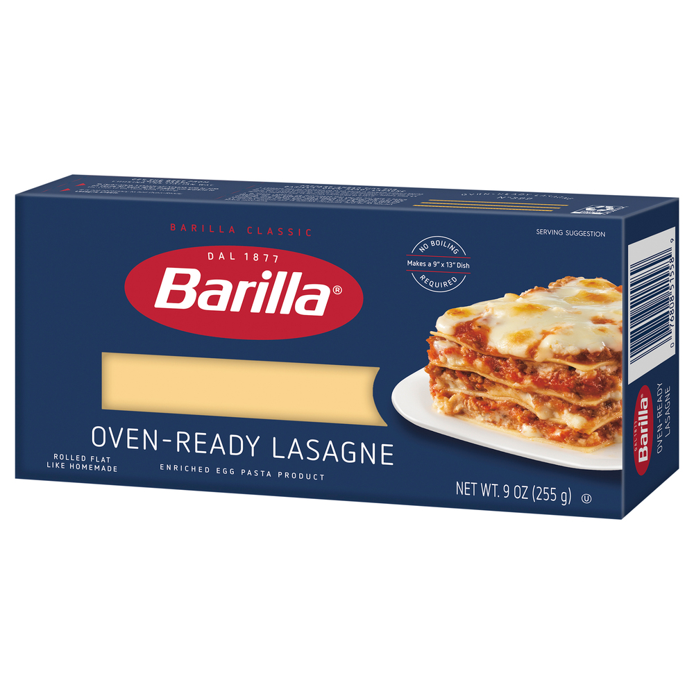 Barilla Oven-Ready Lasagne Pasta-Front-Right-Elevated