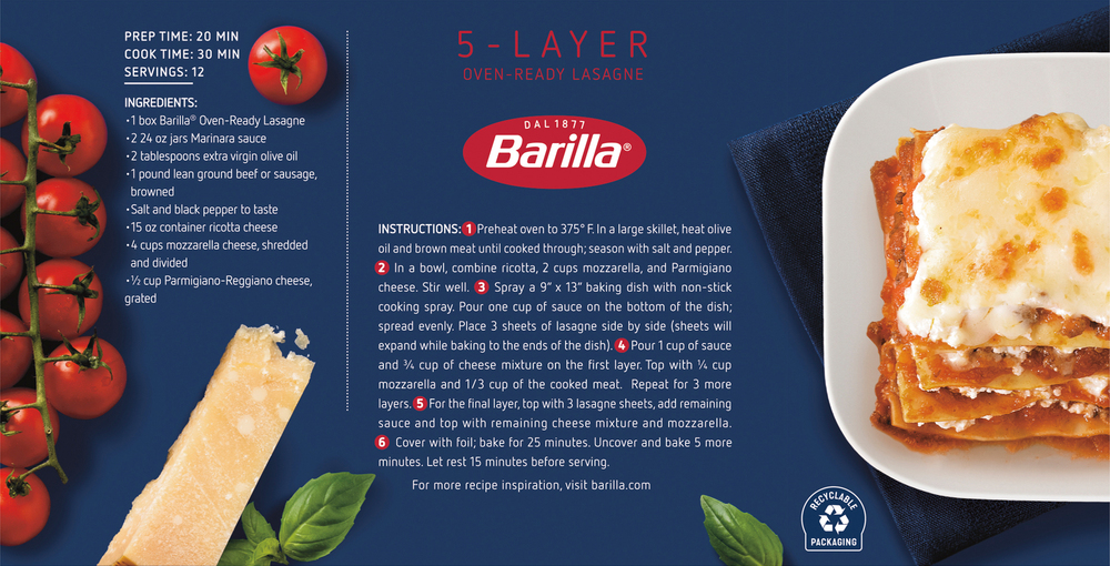 Barilla oven ready lasagna deals
