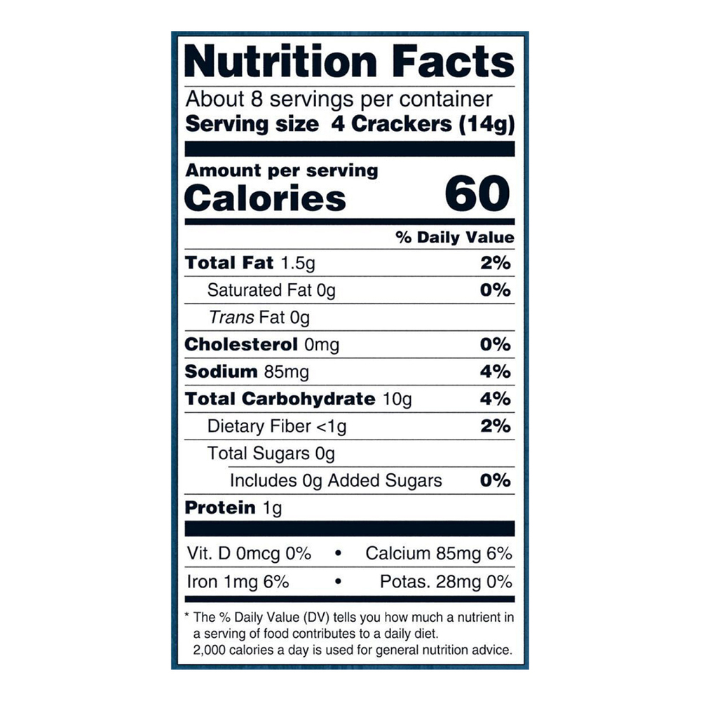 Carr's Table Water Crackers, Toasted SesameNutritionFacts