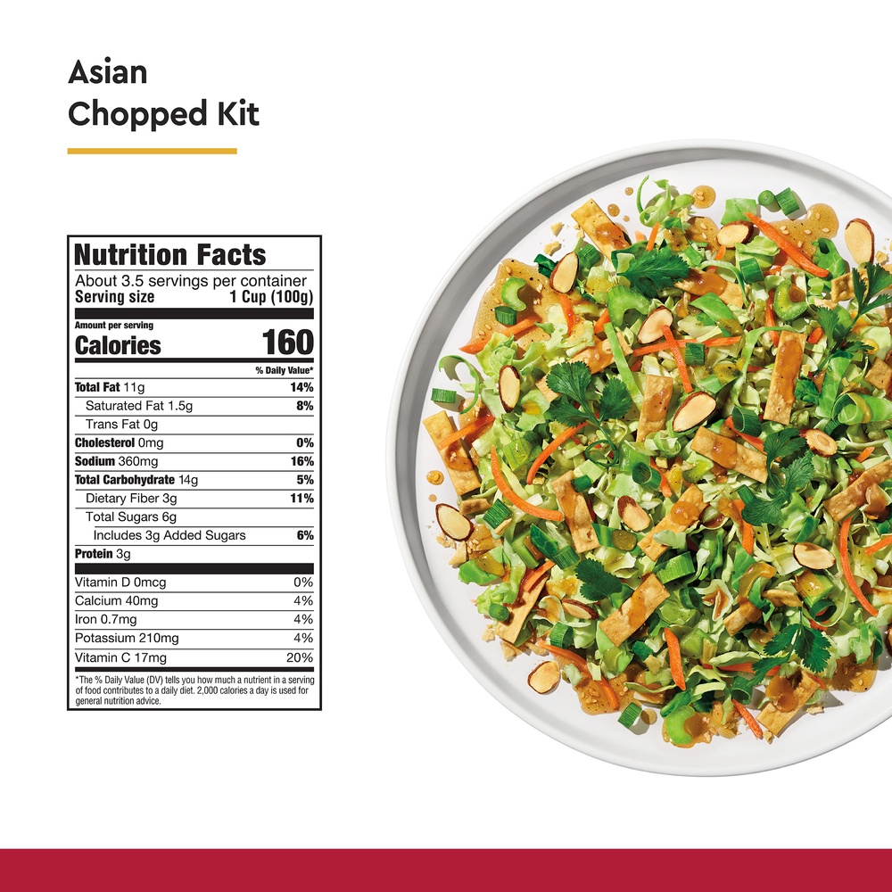 Taylor Farms Asian Chopped Salad KitNutritionFacts
