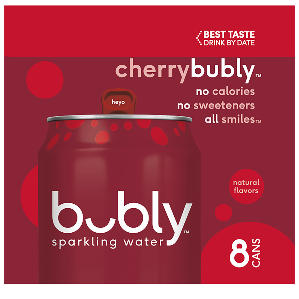 Bubly Sparkling Water CherryPlanogramLeft