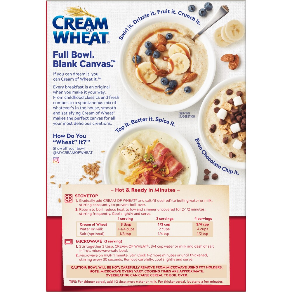Cream Of Wheat Original Hot Cereal-Planogram-Back