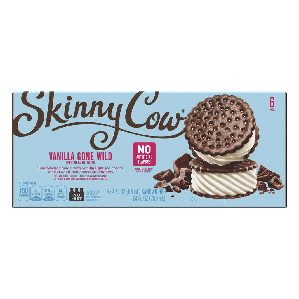 Skinny Cow Ice Cream Sandwiches, Vanilla Gone Wild, 6 PackHero