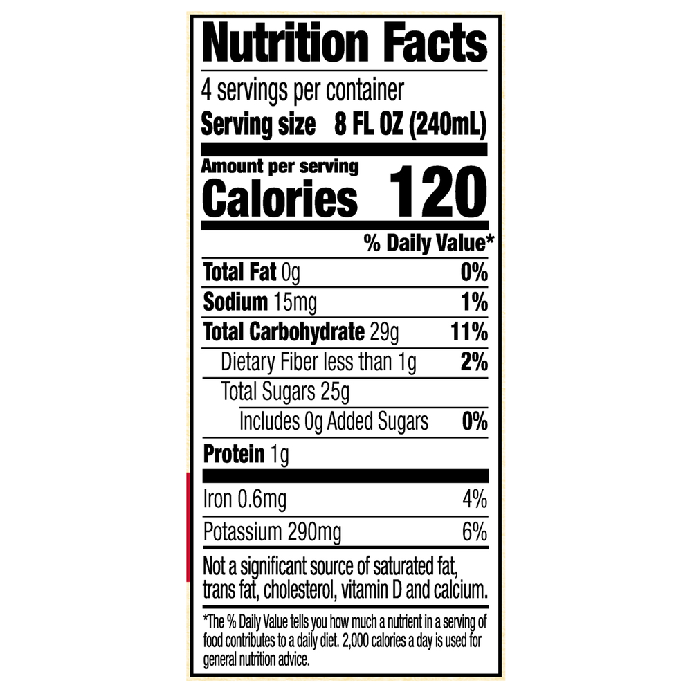 Santa Cruz Organic 100 Juice, Red Tart CherryNutritionFacts