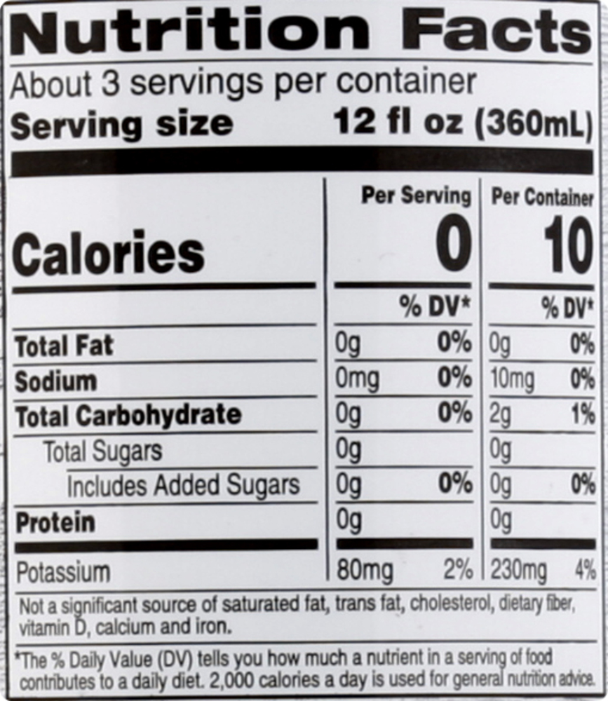 Raley's White Grape Sparkling WaterNutritionFacts