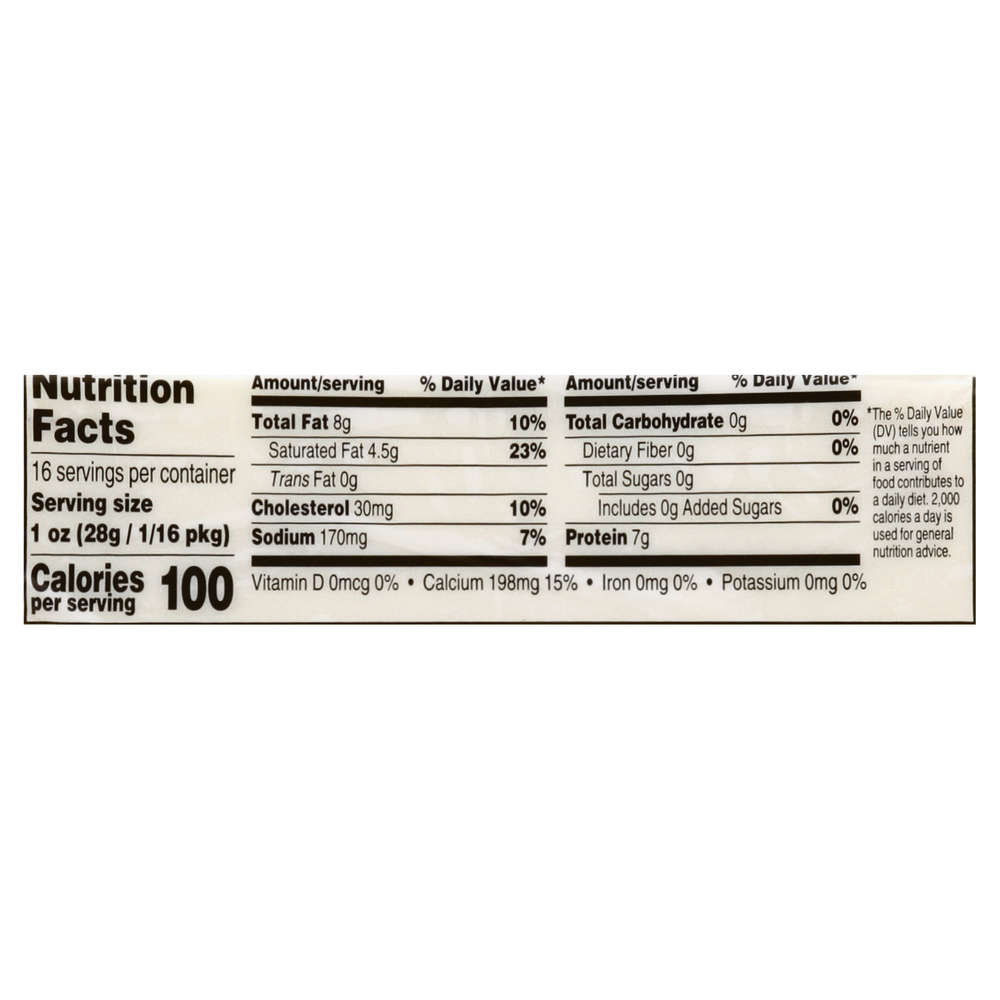 Raley's Monterey Jack CheeseNutritionFacts