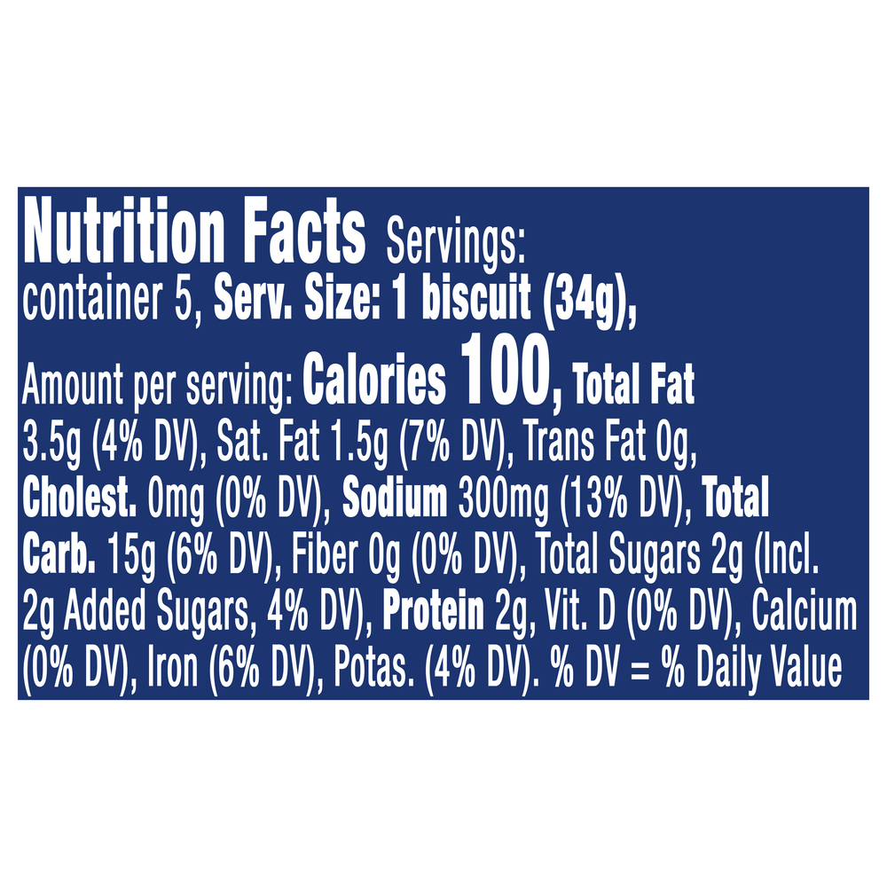 Pillsbury Biscuit, Buttermilk, Flaky LayersNutritionFacts