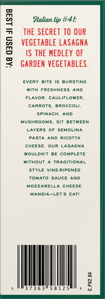 Michael Angelo's Vegetable Lasagna