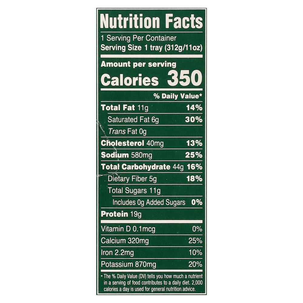 Michael Angelo's Lasagna, VegetableNutritionFacts