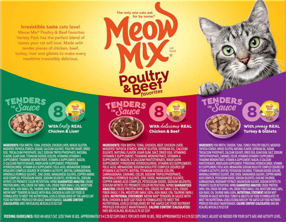 Meow Mix Cat Food Poultry Beef Favourites