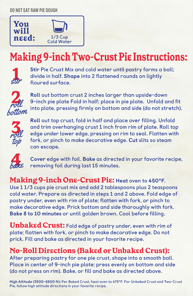 Betty Crocker Pie Crust MixPlanogramBack