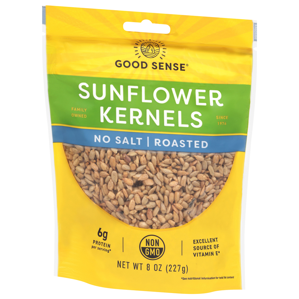 Good Sense Sunflower Kernels No Salt Roasted Front Right Elevated