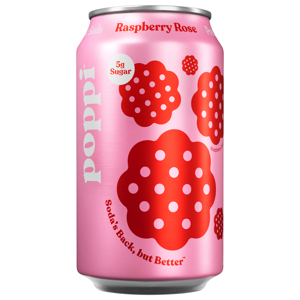 Poppi Raspberry Rose Prebiotic Soda