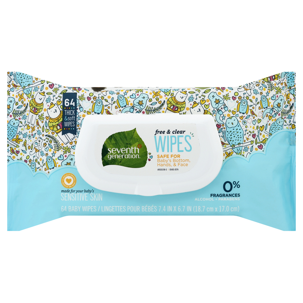 Seventh Generation Wipes, Free & ClearMain