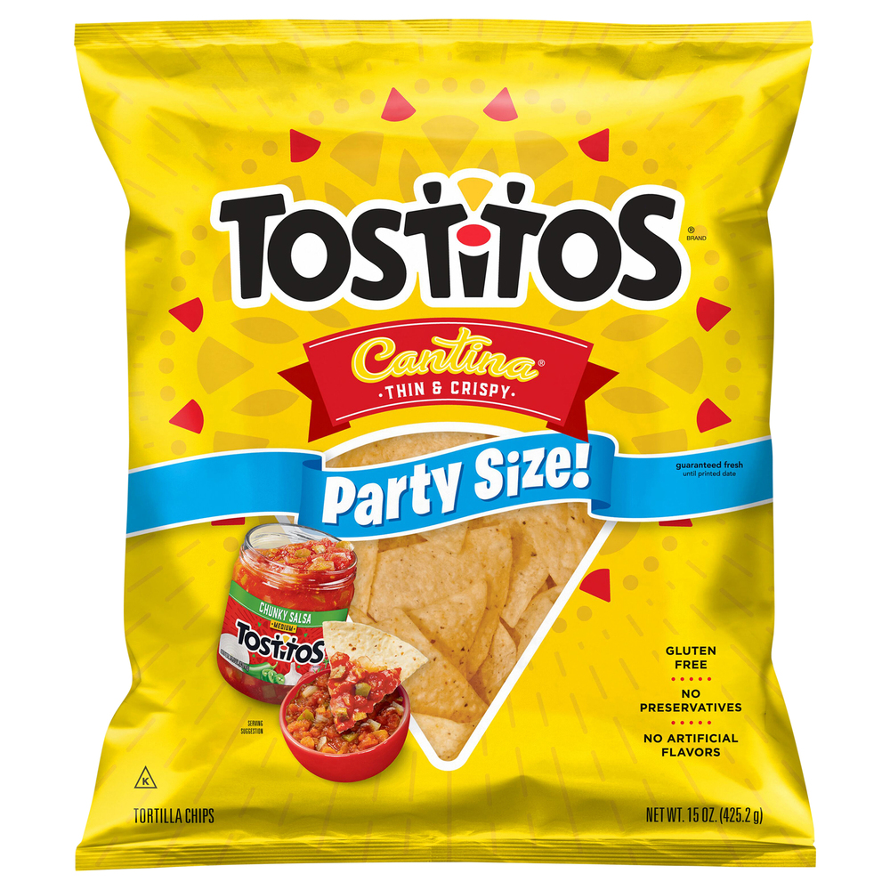 Tostitos Tortilla Chips, Cantina, Thin & Crispy, Party