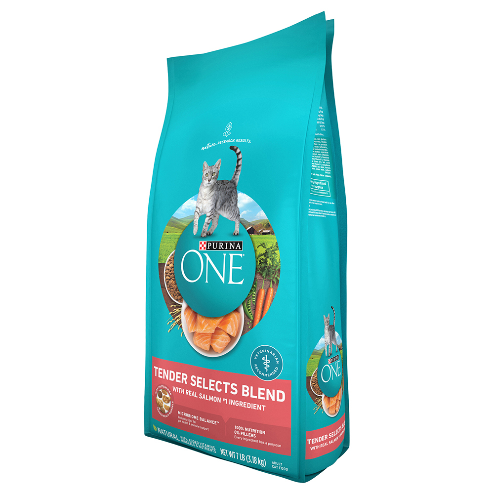 One Cat Food, Tender Selects Blend with Real Salmon, Adult