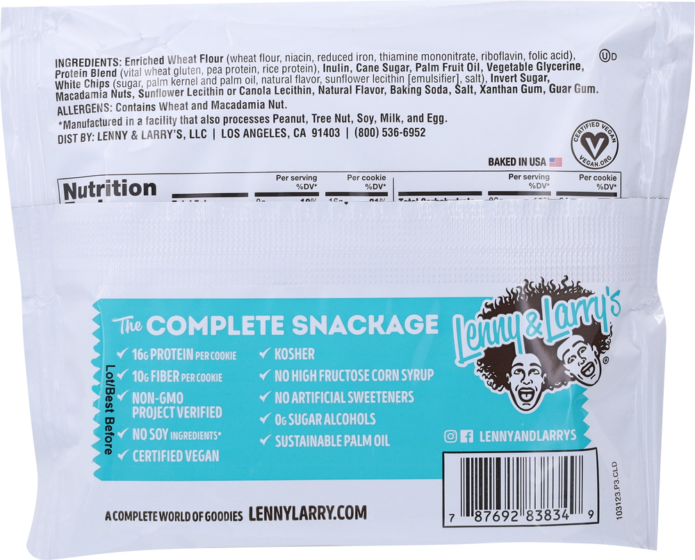 Lenny & Larry's The Complete Cookie Soft-Baked White Chocolate