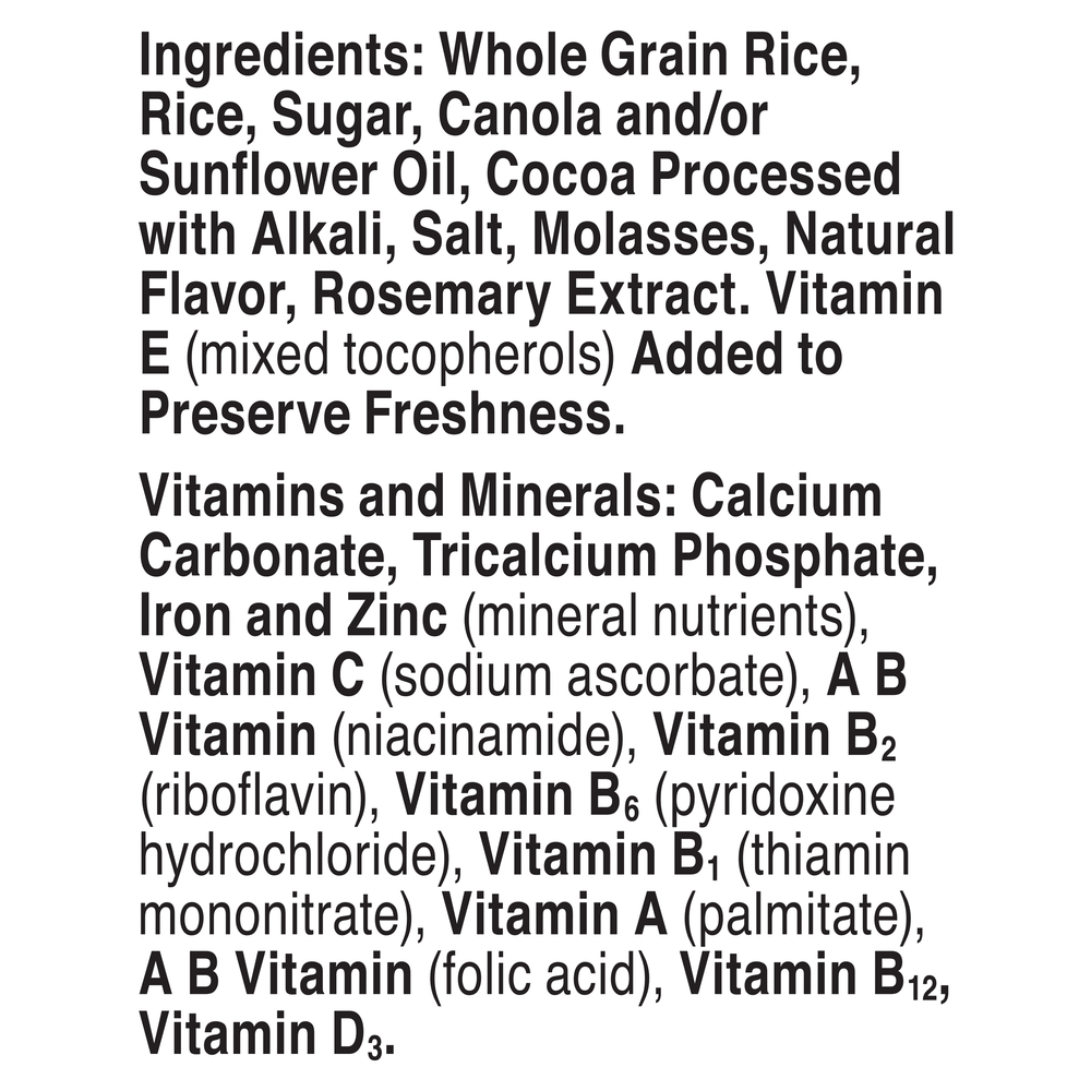 Chex Cereal, ChocolateIngredients