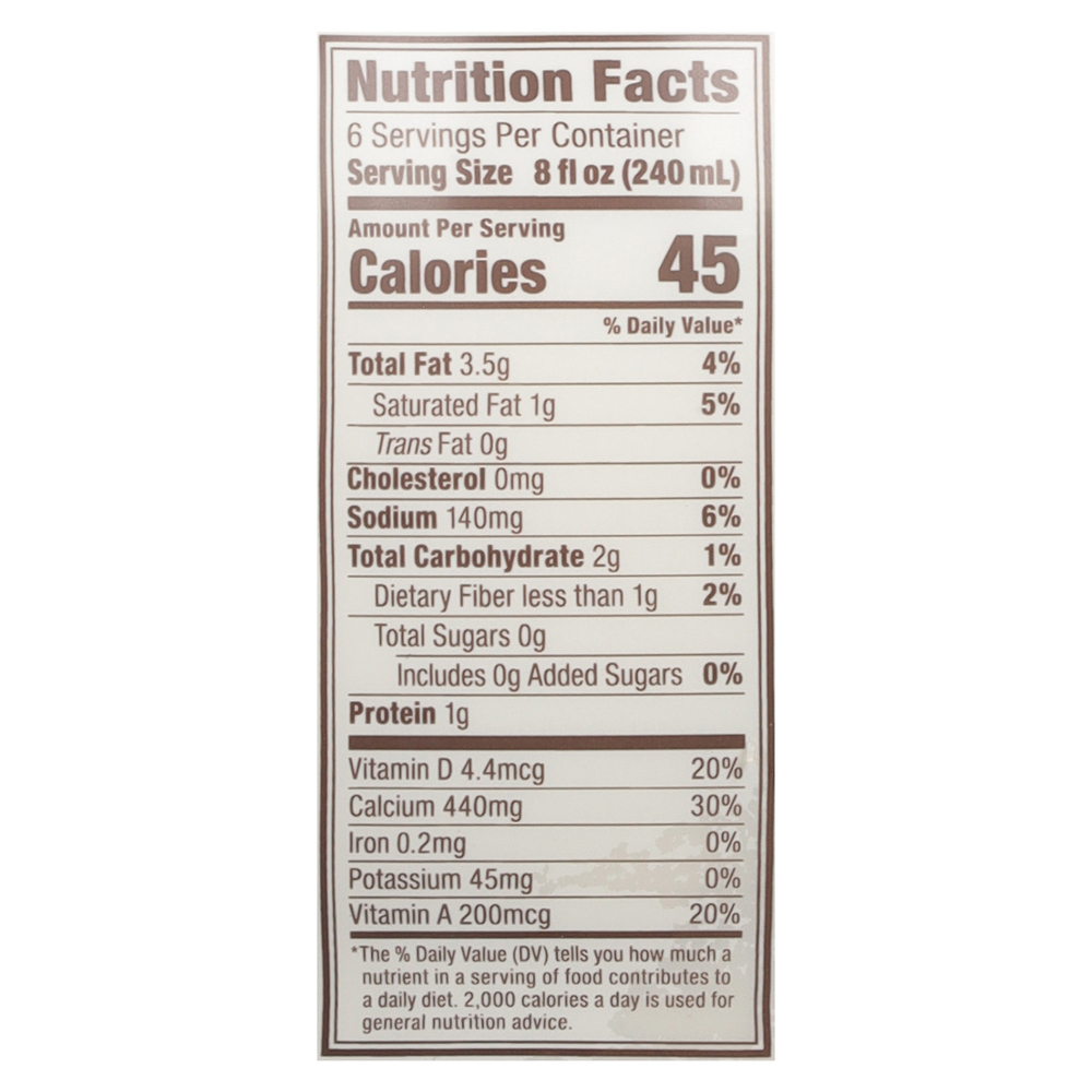 Califia Farms Almondmilk Blend, Toasted CoconutNutritionFacts