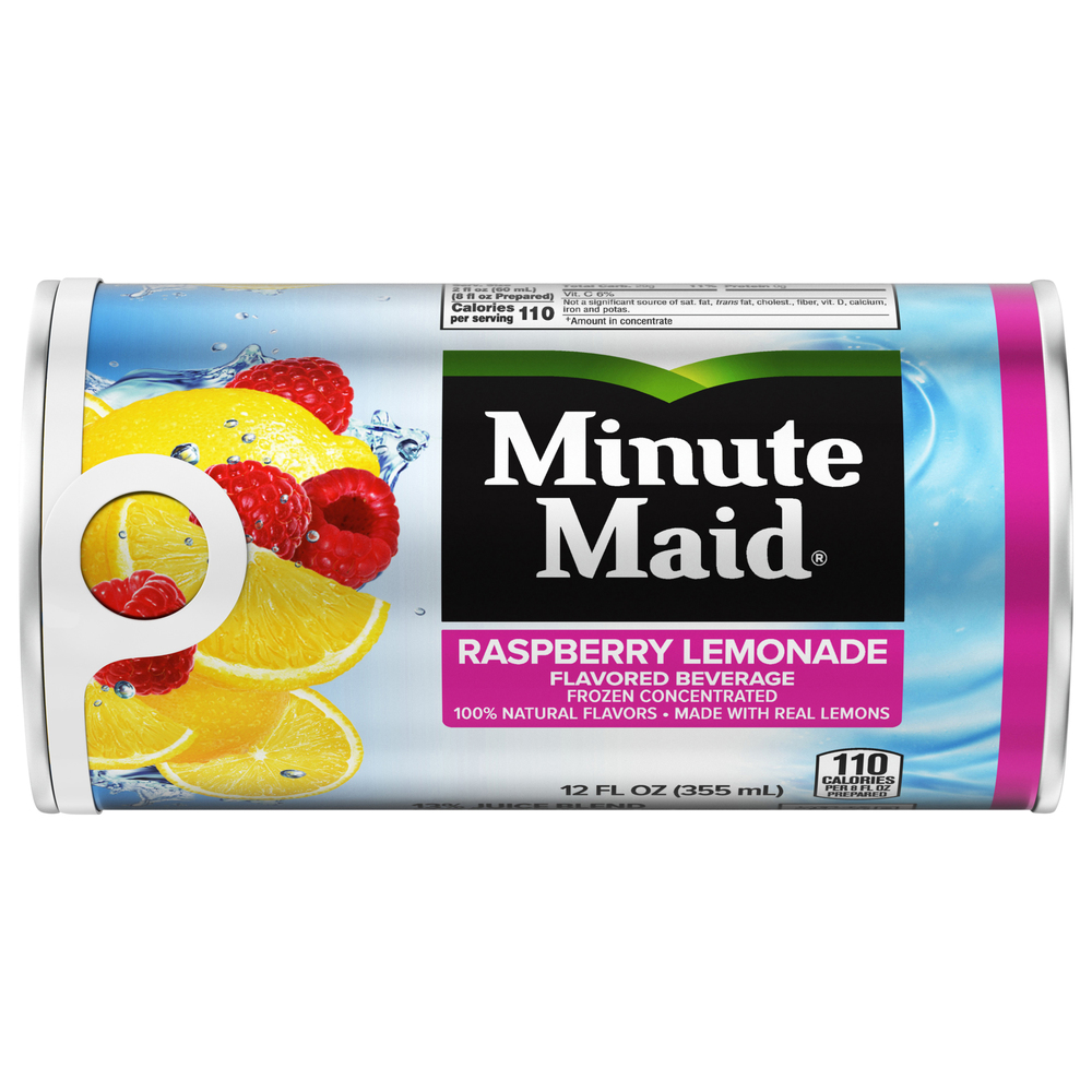Minute Maid Beverage Raspberry Lemonade Frozen Concentrated