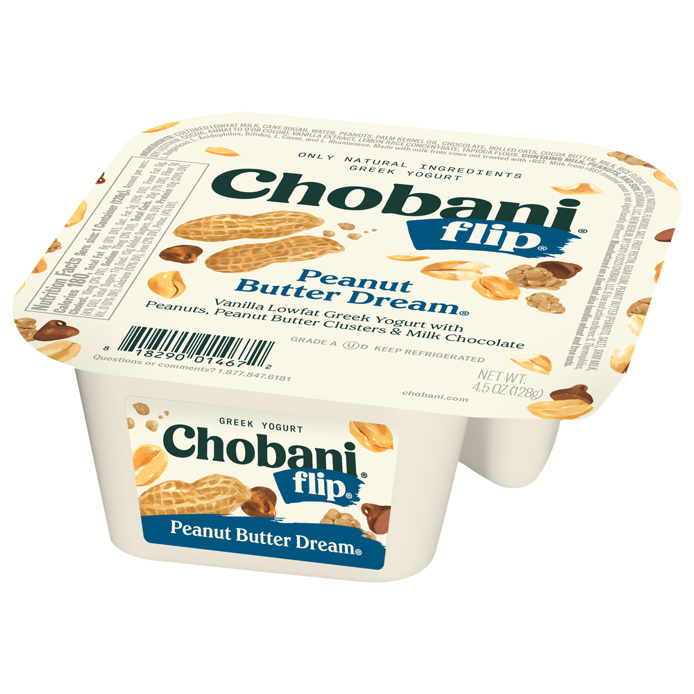 Chobani Flip Yogurt, Greek, Peanut Butter DreamFrontRightElevated