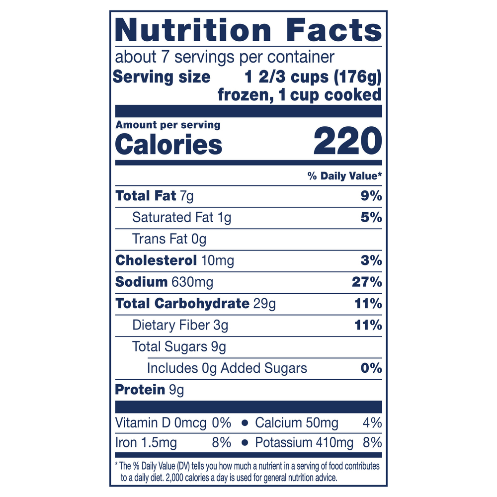 Birds Eye Voila! Garlic Chicken, Family Size-Nutrition-Facts - Nutrition For Frozen Chickens Eye Stage
