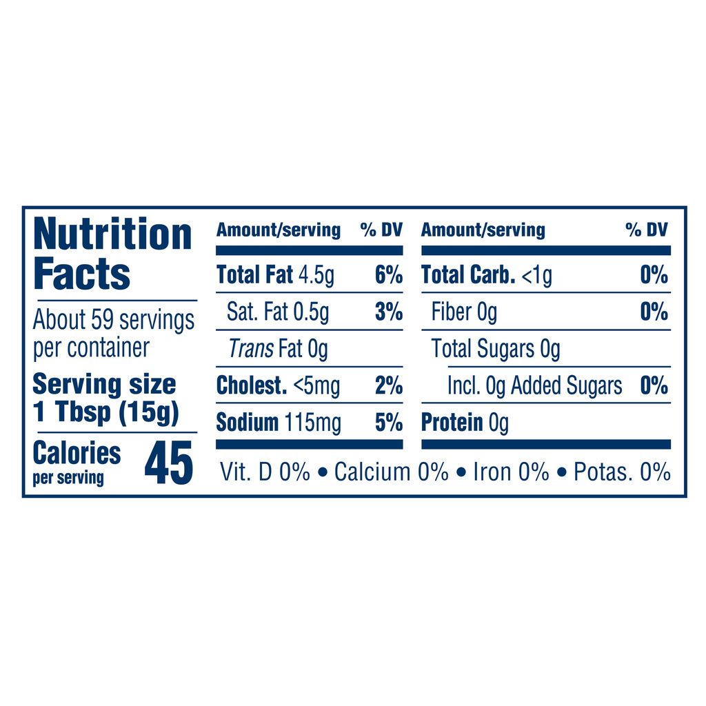 Kraft Mayo Mayonnaise, Reduced Fat, Olive OilNutritionFacts