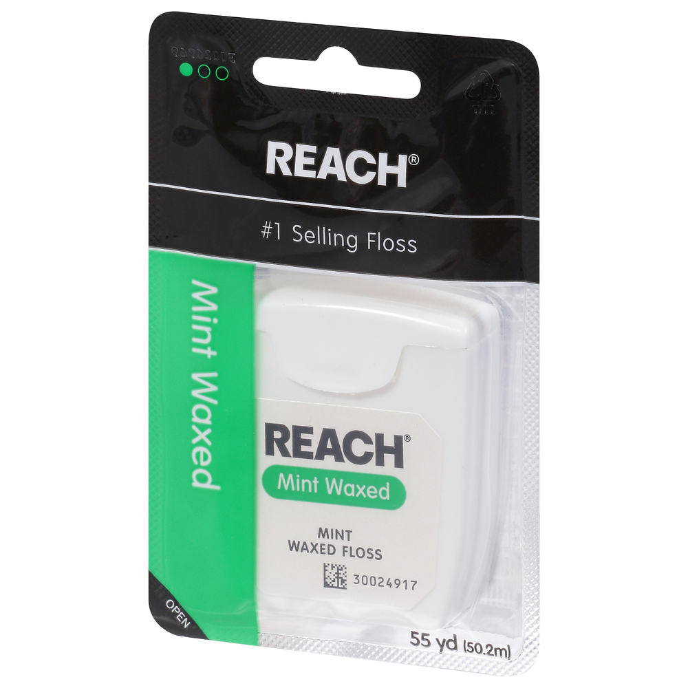 Reach Floss, Mint Waxed-Front-Right-Elevated