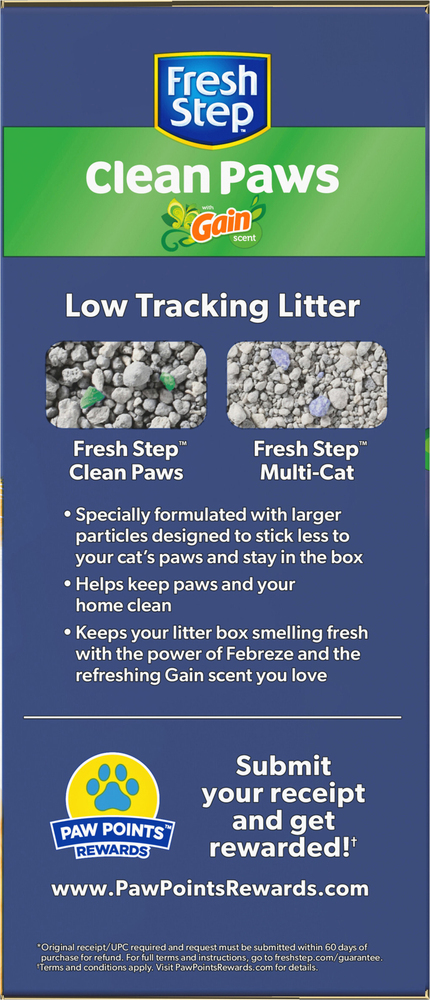 Fresh Step Clean Paws Clumping Cat Litter with Gain Scent