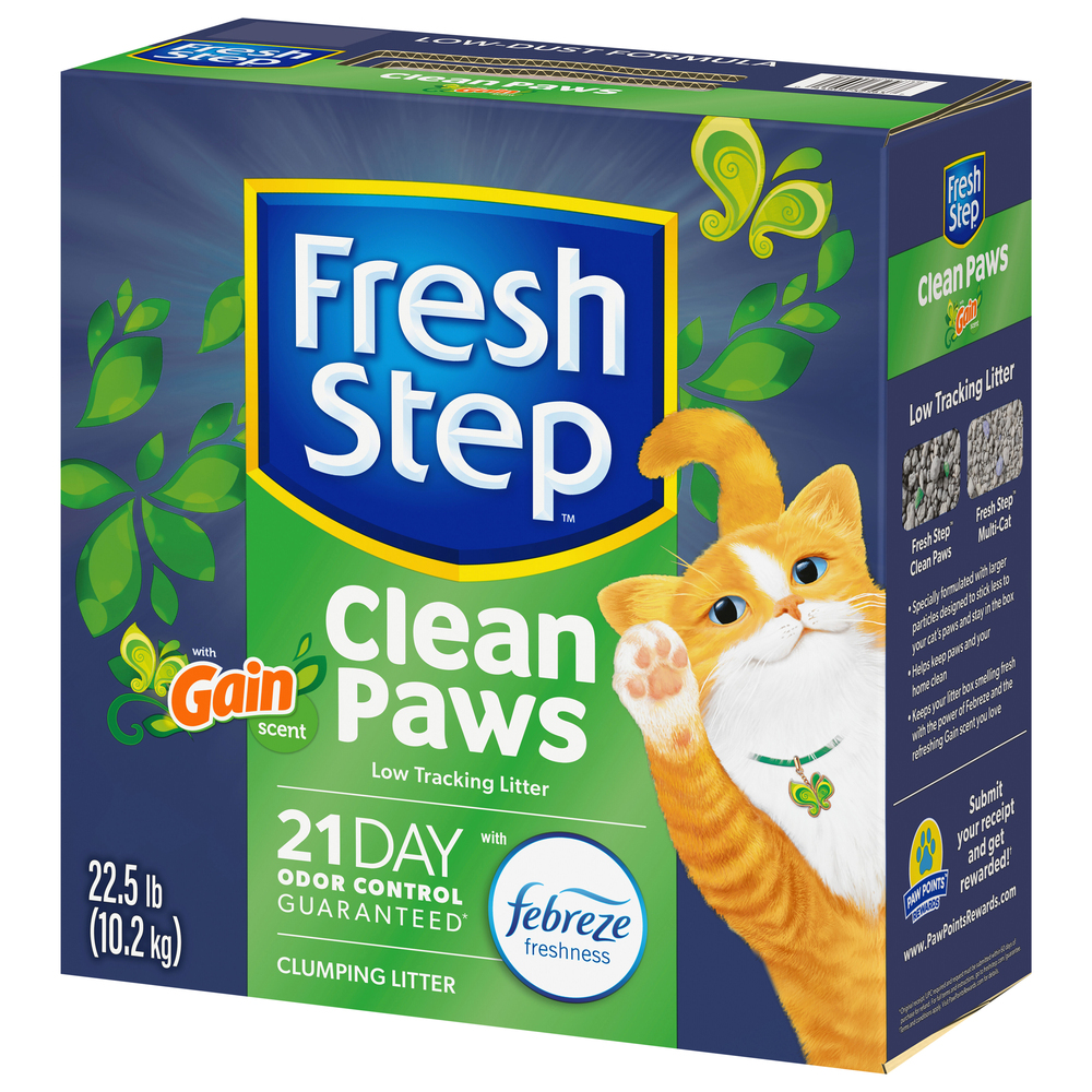 Fresh Step Clean Paws Clumping Cat Litter with Gain Scent