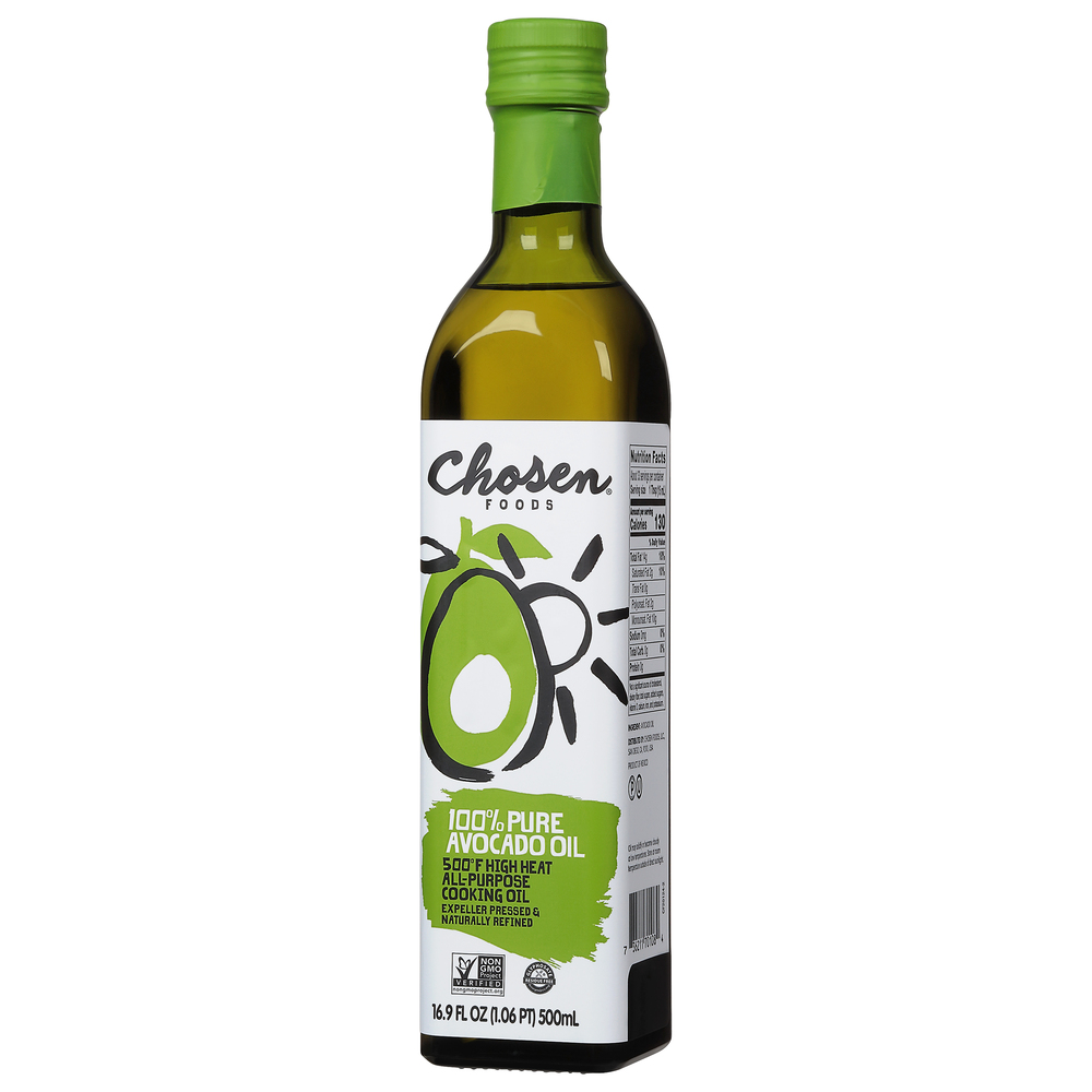 Chosen Foods Our 100 pure Avocado Oil is the perfect oil for cooking