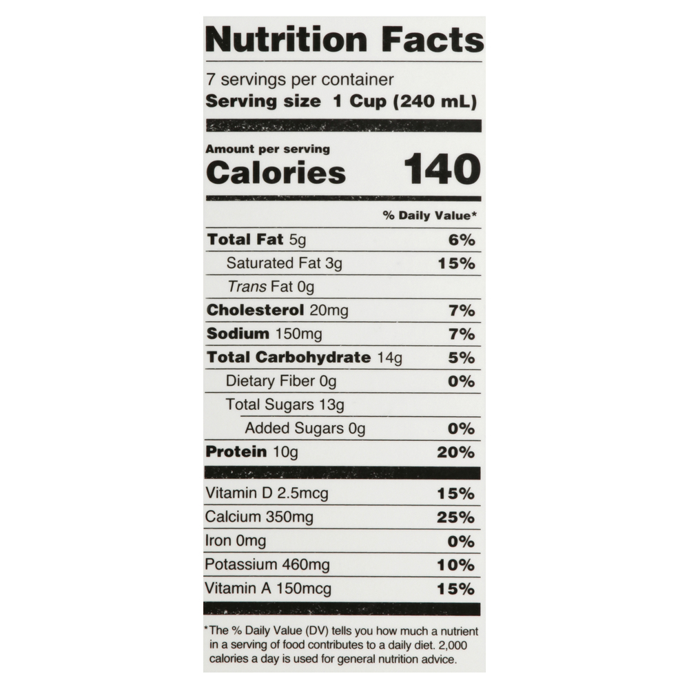 A2 Milk Reduced Fat 2 Ultra Pasteurized Nutrition Facts