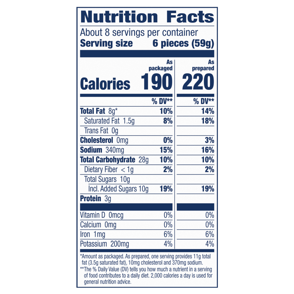 Pillsbury Monkey Bread PullApart Kit, Family SizeNutritionFacts