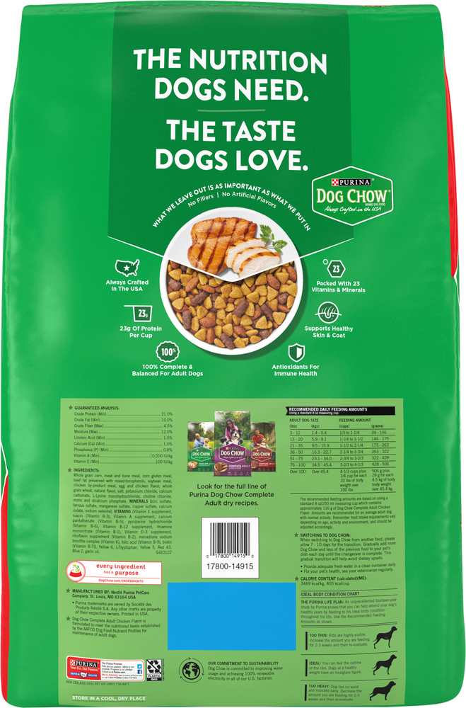 Purina Dog Chow Dog Food Complete Adult Chicken Flavor Smart Value