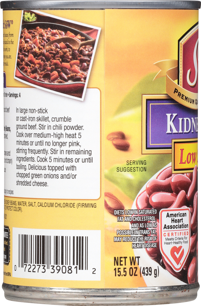 S&W Kidney Beans, Low SodiumPlanogramLeft