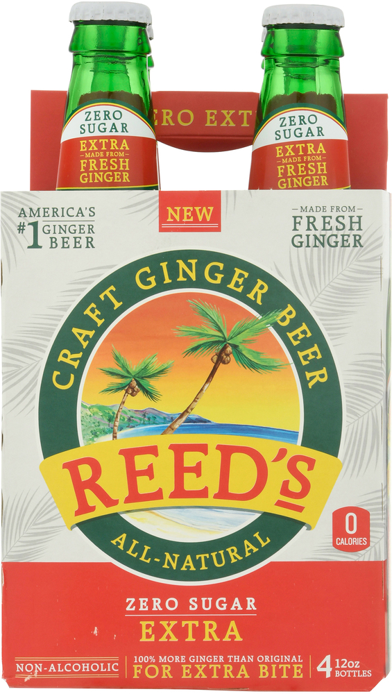 Reed's Ginger Beer, Zero Sugar, ExtraMain