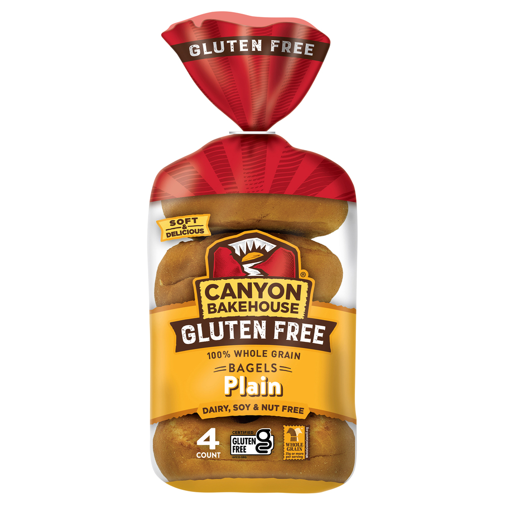 Canyon Bakehouse Bagels, Gluten Free, PlainMain