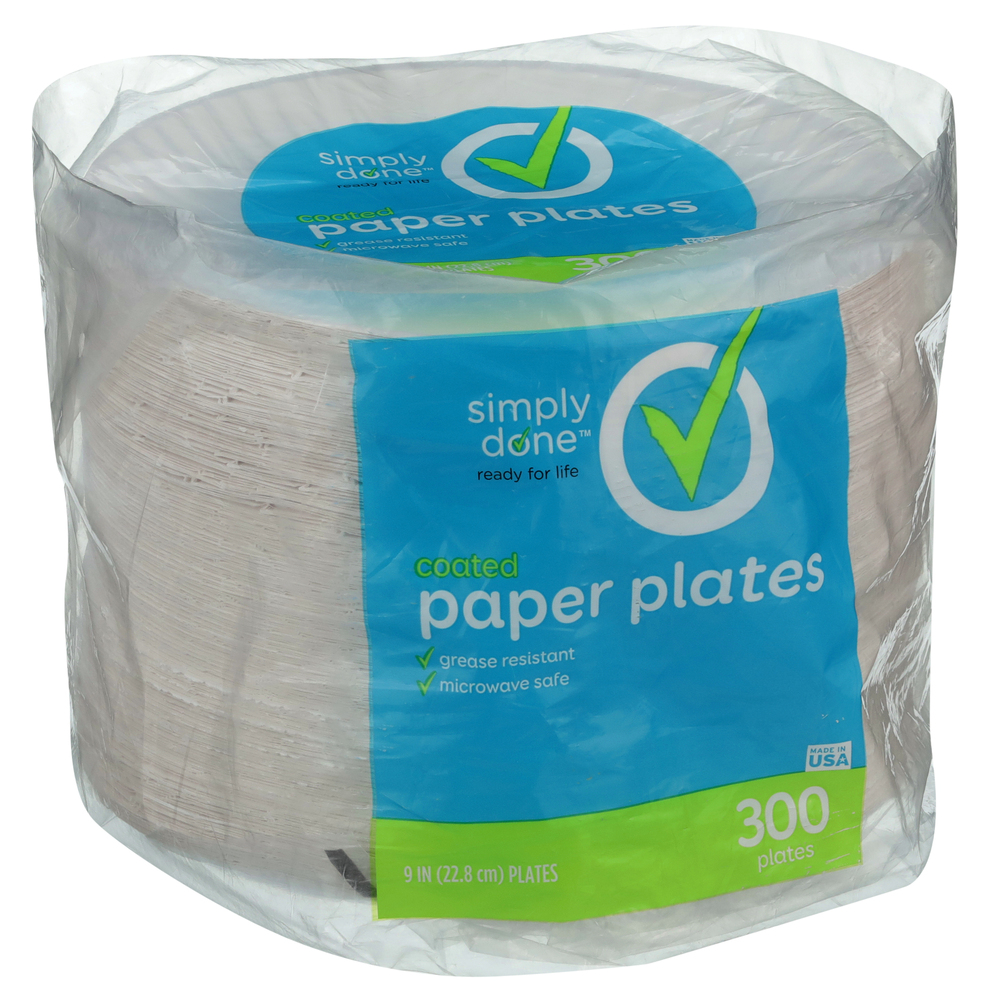 Simply Done Paper Plates, Coated