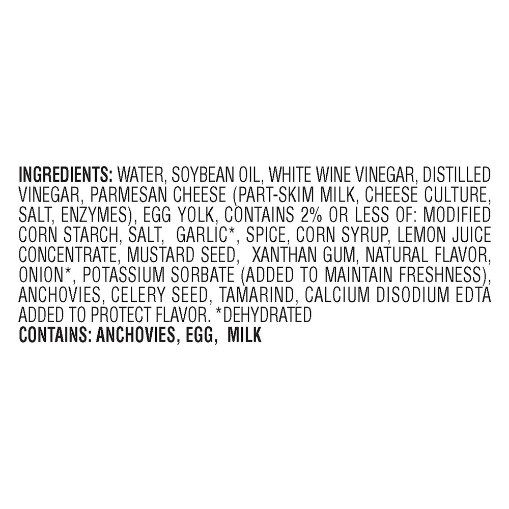 Cardini's Dressing, Light, CaesarIngredients