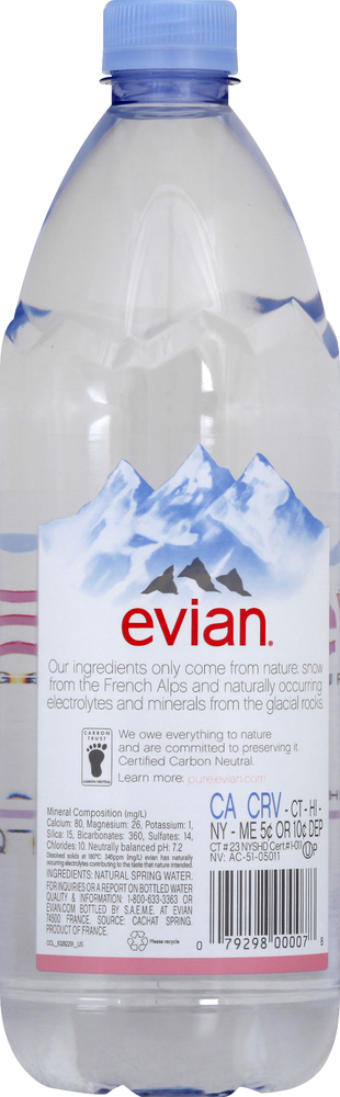 evian Water, Natural Spring