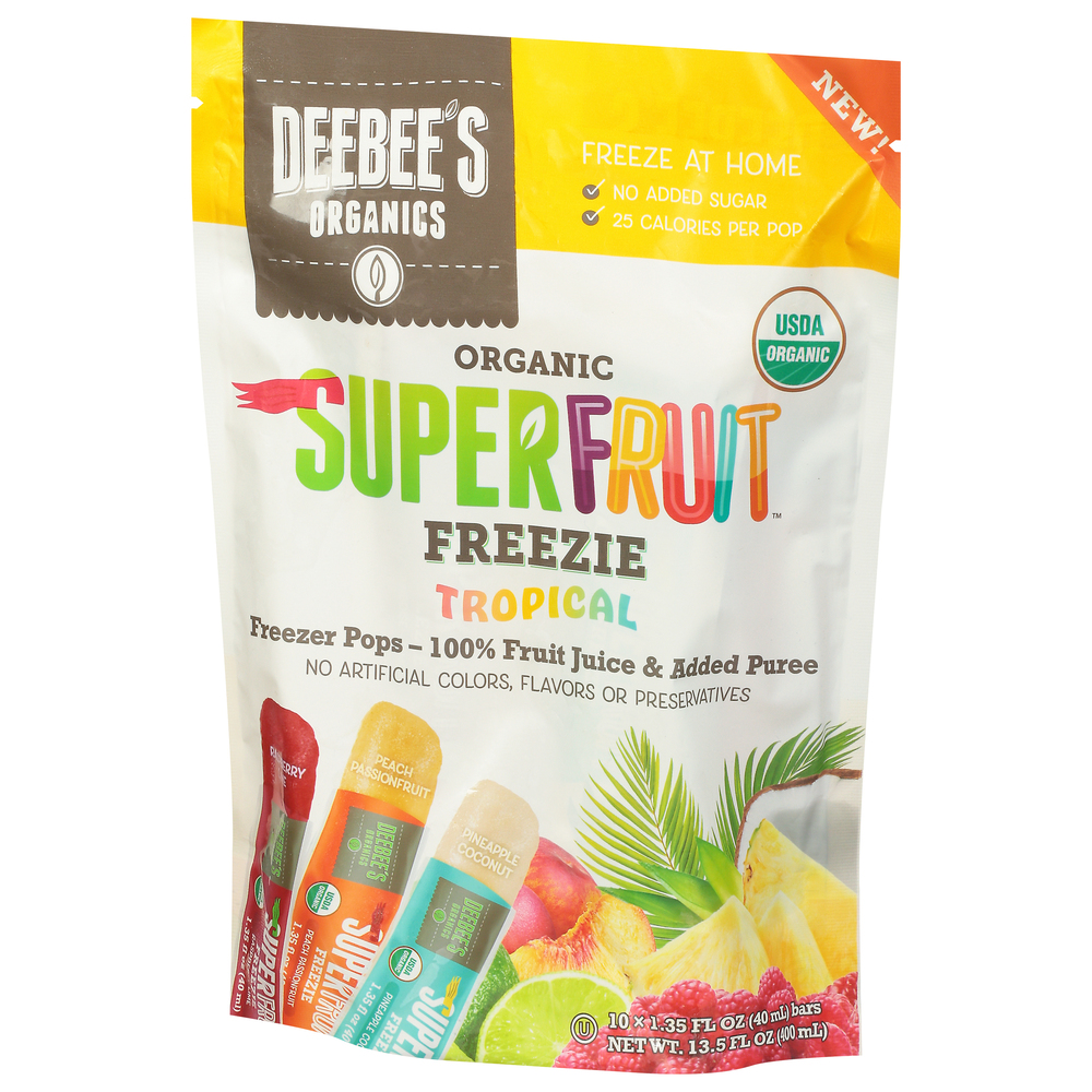 DeeBee's Organics Freezie, SuperFruit, Organic, Tropical