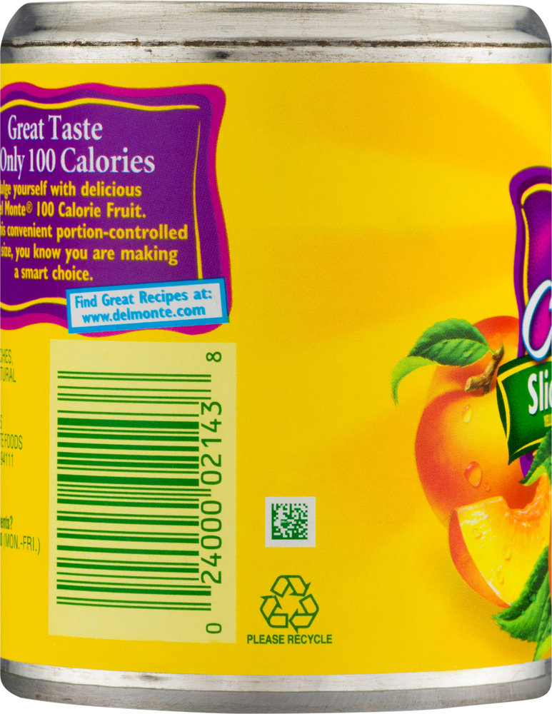 Del Monte Peaches, Sliced, 100 Calorie-Planogram-Left