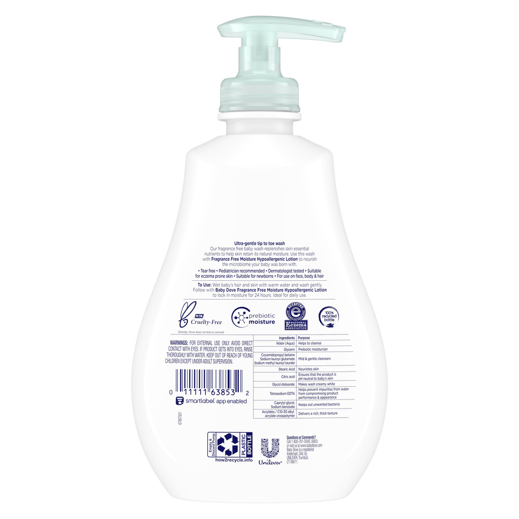 Dove Baby Tip to Toe Wash Sensitive Moisture Fragrance Free