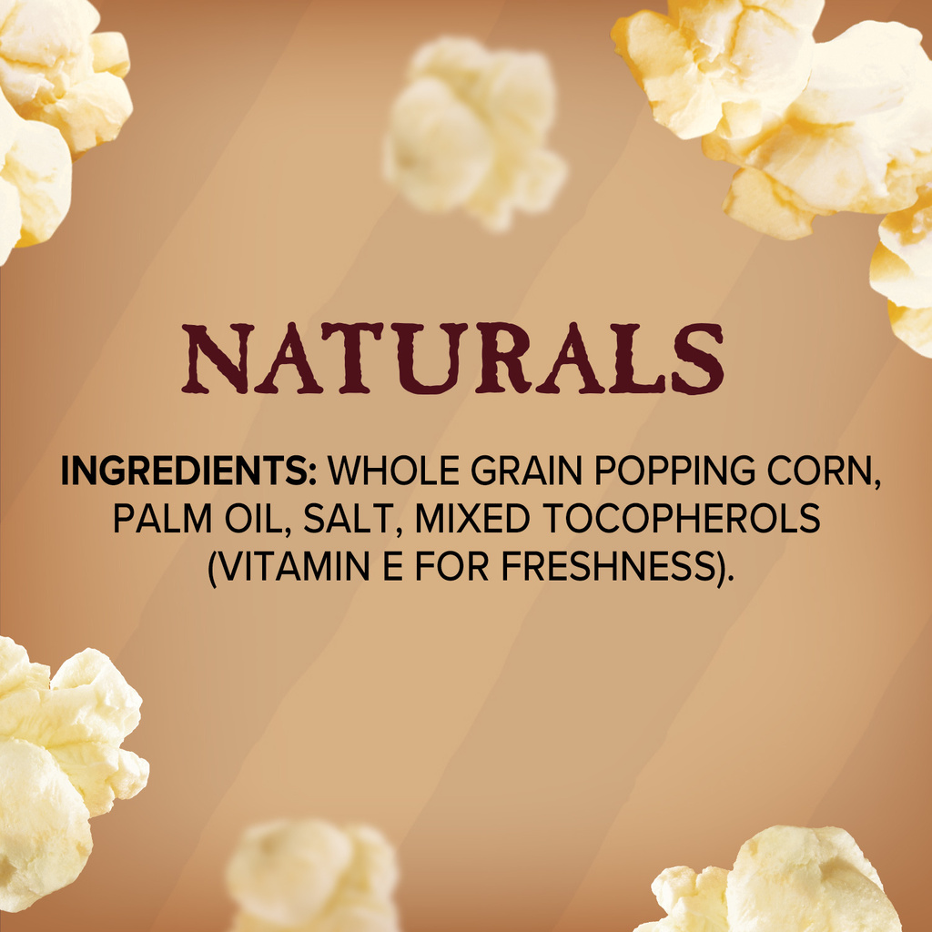 Orville Redenbacher's Naturals Popping Corn, Simply Salted, 6 Classic