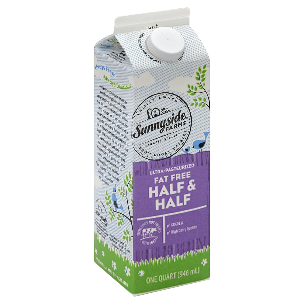 Sunnyside Farms Half & Half, Fat FreeMain
