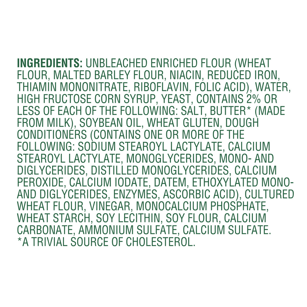 Home Pride Bread, White, Butter TopIngredients