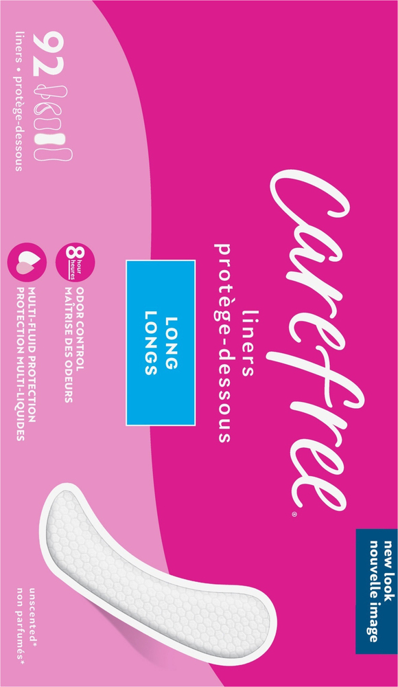 Carefree Acti-Fresh Liners, Daily, Long, Unscented